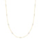 Gold Shell Pearl Station Chain Necklace